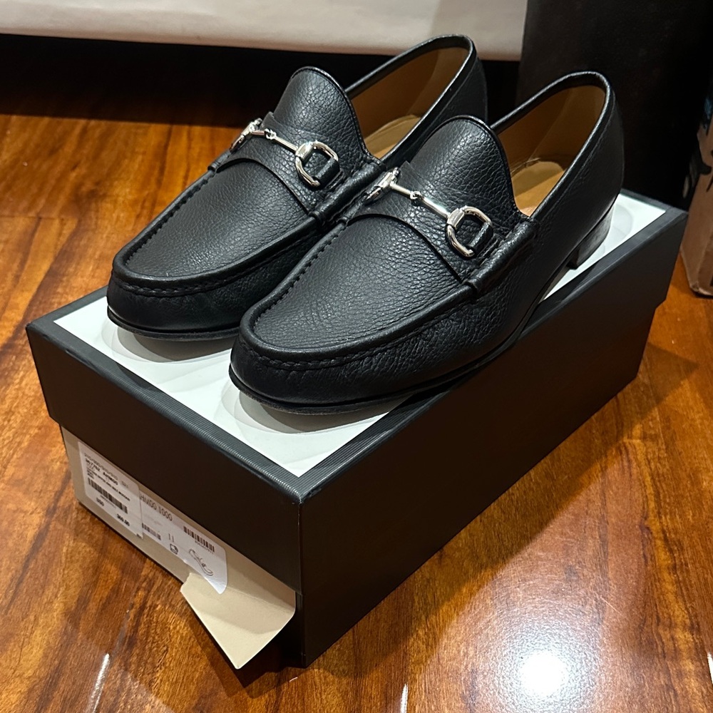 Gucci Black Leather Men's Loafers